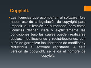 Software Con Copy Left Tipos de licencia software hardware | PPTX