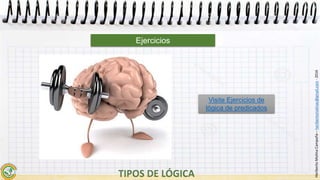 HeribertoMolinaCampaña–heribertomolinac@gmail.com-2016
Ejercicios
Visite Ejercicios de
lógica de predicados
 