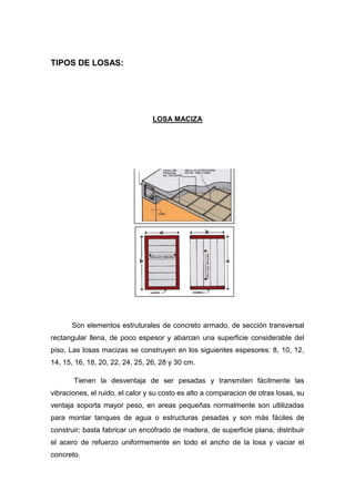 Tipos de losas y vigas (construccion ll) | PDF
