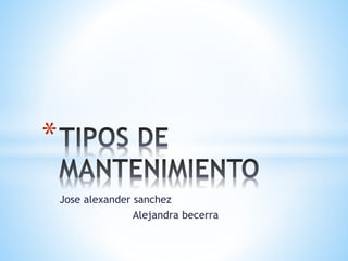 Jose alexander sanchez
Alejandra becerra
*
 