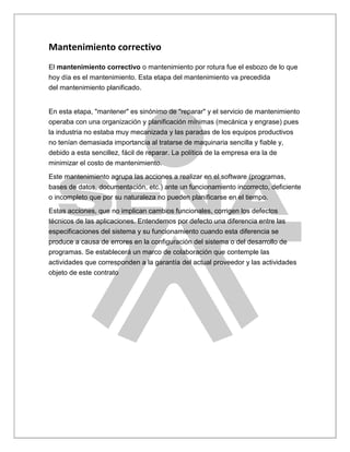 Tipos de mantenimiento de equipo 10.2