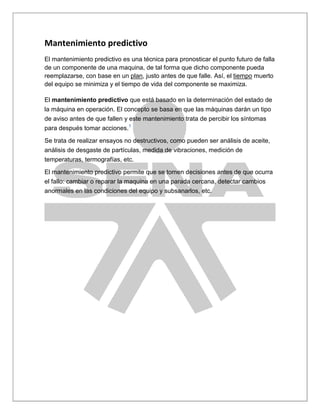 Tipos de mantenimiento de equipo 10.2