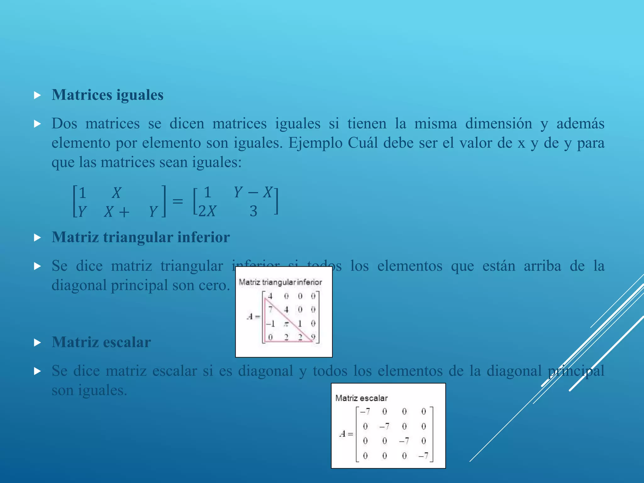 Tipos de matrices+ | PPT