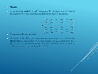 Tipos de matrices+ | PPT