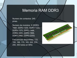 Tipos de memoria.