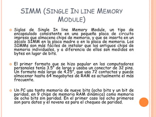 Tipos de memoria ram | PPTX