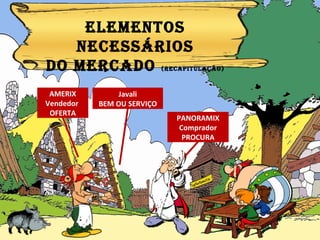 AMERIX Vendedor  OFERTA Javali BEM OU SERVIÇO ELEMENTOS NECESSÁRIOS DO MERCADO  (recapitulação) PANORAMIX Comprador PROCURA 