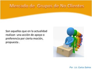 Son aquellos que en la actualidad
realizan una acción de apoyo o
preferencia por cierta moción,
propuesta .




                                    Por: Lic. Carlos Salima
 