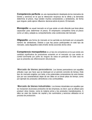 Tipos de mercados | DOCX