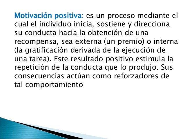 Tipos de motivacion.