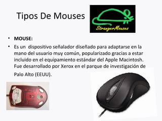 Tipos De Mouses ,[object Object],[object Object]