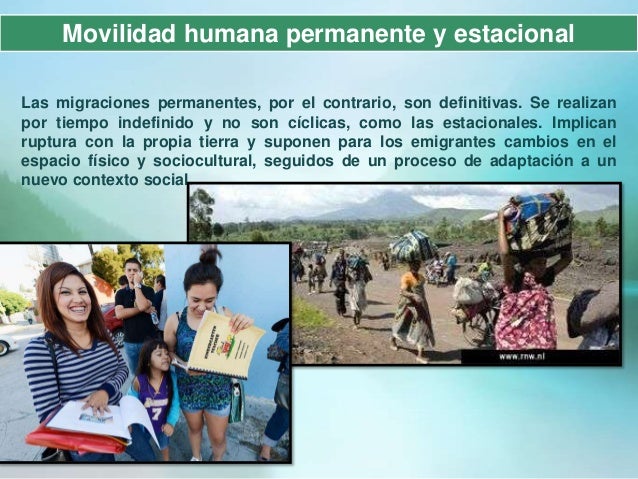 Tipos de movilidad humana
