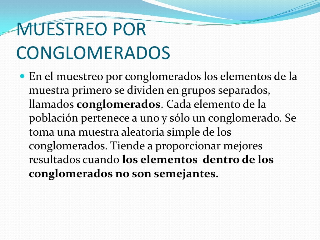 Tipos de muestreo