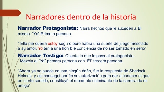 Tipos de narradores