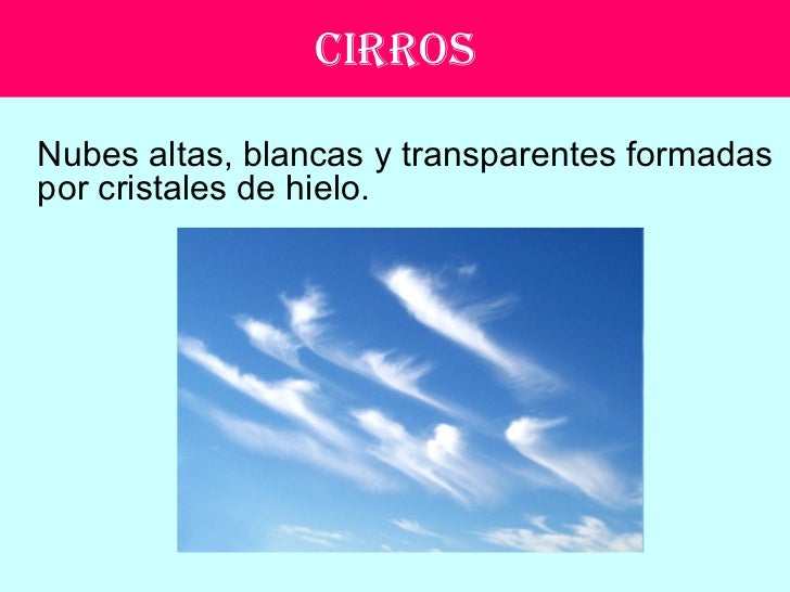 Tipos De Nubes Tipos De Nubes