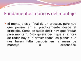  El espacio offAparte de estos encuadres fundamentales, un realizador debe saber utilizar el espacio off. Este espacio es aquello que no aparece en la pantalla pero cuya existencia se puede suponer y/o sugerir mediante el sonido, las miradas de los personajes, etc. Así, si vemos a un personaje mirando desde una ventana a la calle (mientras oímos gritos de muchedumbre) y éste dice "Por ahí viene la manifestación", sin necesidad de mostrar nada más, el espectador completará en su mente el resto. Relacionado con esto, se halla el concepto de "cuarta pared", es decir, aquella que separa al espectador de la acción que está contemplando.