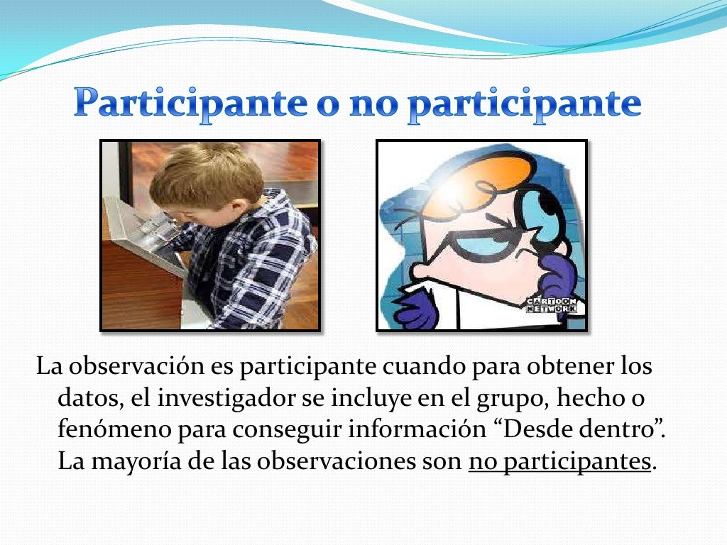 Tipos de observación