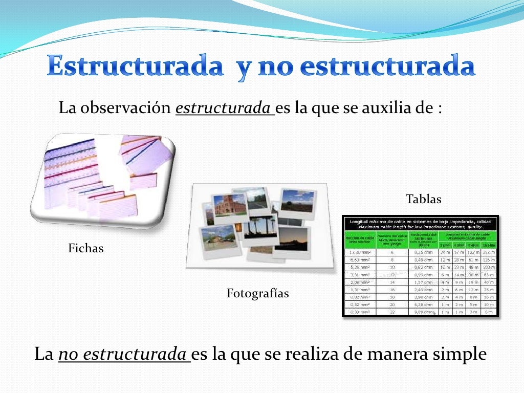 Tipos de observación