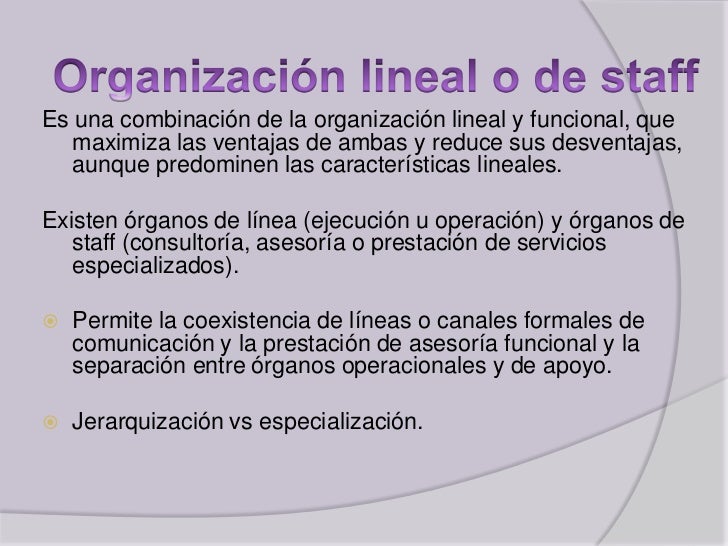 Tipos de organización