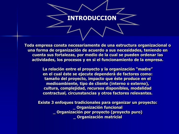 Tipos de organizacion