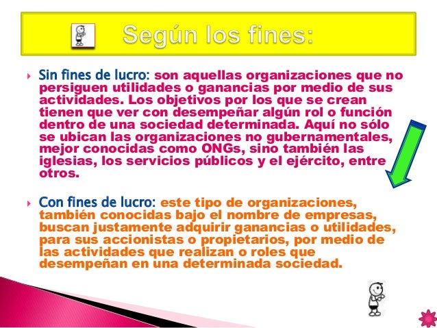 Tipos de organizaciones