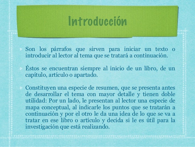Tipos de párrafos