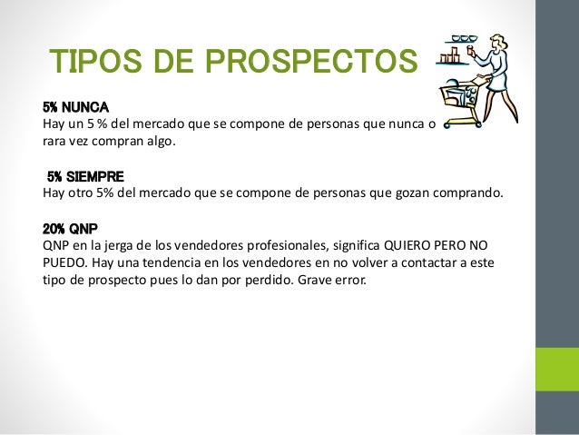 tipos de prospectos y proceso de ventas prospectos