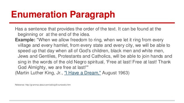 Enumeration essay