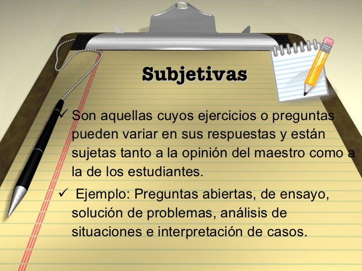 Resultado de imagen para Pruebas subjetivas