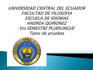 Andrea Quiñonez  Entrevistas y Pruebas