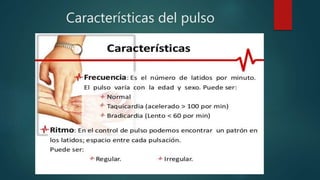 Características del pulso
 