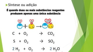 Síntese ou adição
 