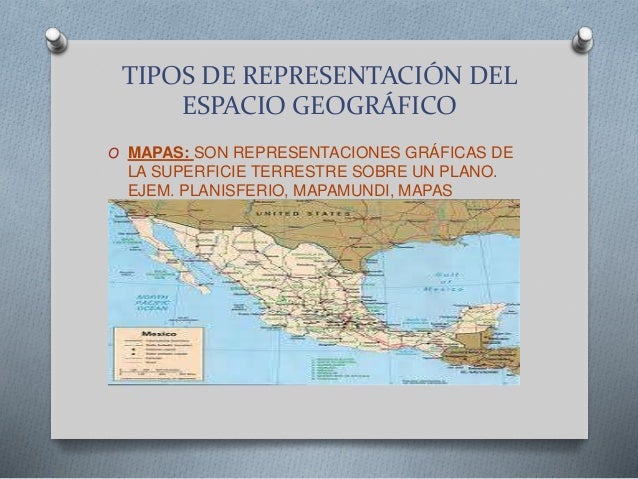 Tipos De Representación Del Espacio Geografico