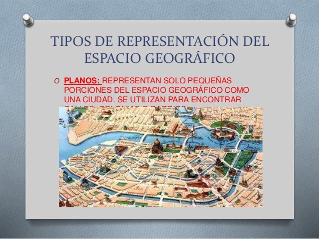 Tipos de representación del espacio geográfico