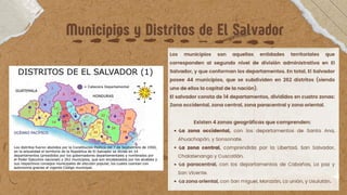 Municipios y Distritos de El Salvador
Municipios y Distritos de El Salvador
 