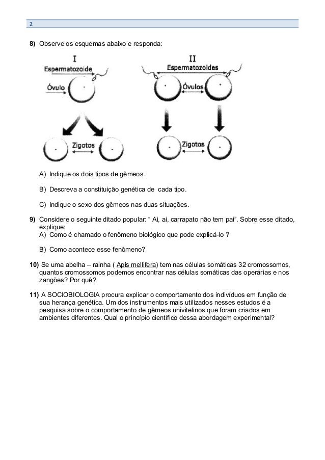 Lista De Exercícios Sobre Reprodução Assexuada – LWILEX