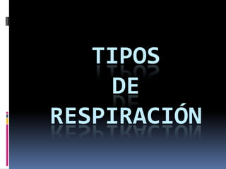 TIPOS
    DE
RESPIRACIÓN
 