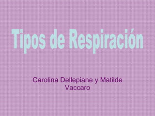 Carolina Dellepiane y Matilde Vaccaro Tipos de Respiración 