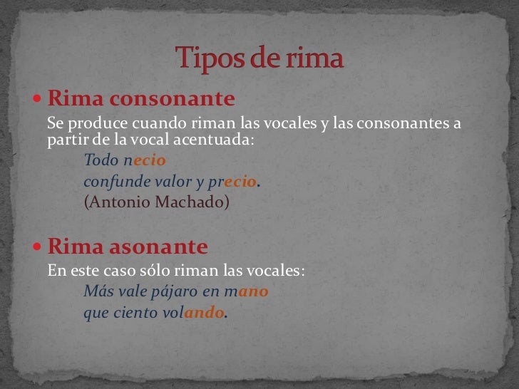 Tipos de rima