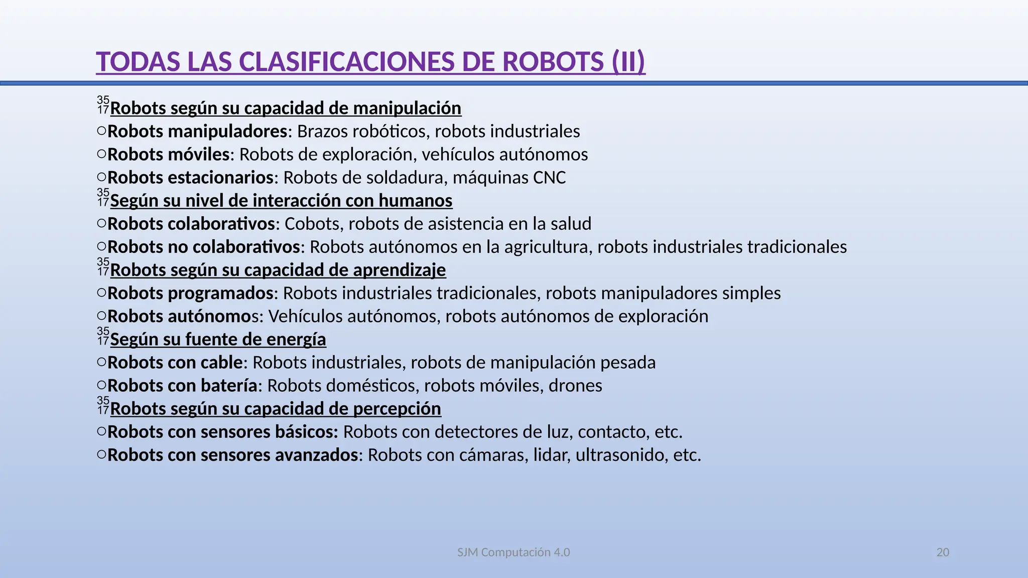 Tipos de ROBOTS según características, estructuras y funcionamiento ...