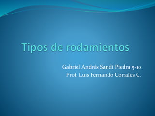 Gabriel Andrés Sandí Piedra 5-10
Prof. Luis Fernando Corrales C.
 