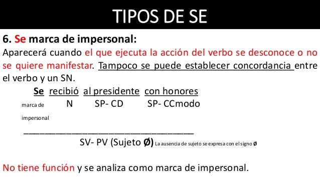 Tipos de se