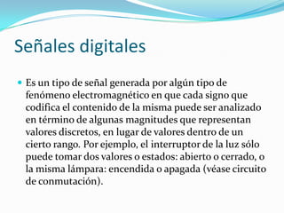 Tipos de señales informatica | PPTX