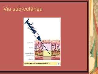 Via sub-cutânea
 
