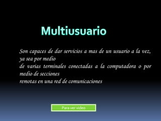 Tipos De Sistemas Operativos