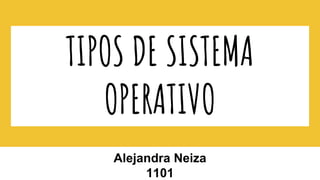 TIPOS DE SISTEMA
OPERATIVO
Alejandra Neiza
1101
 
