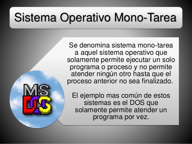 Resultado de imagen para sistema operativo monotarea