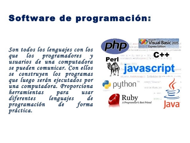 Software y su clasificacion
