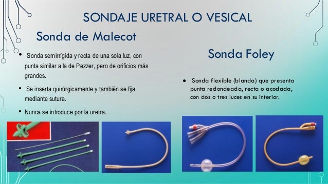 Tipos de sondas enfermería medica del adulto