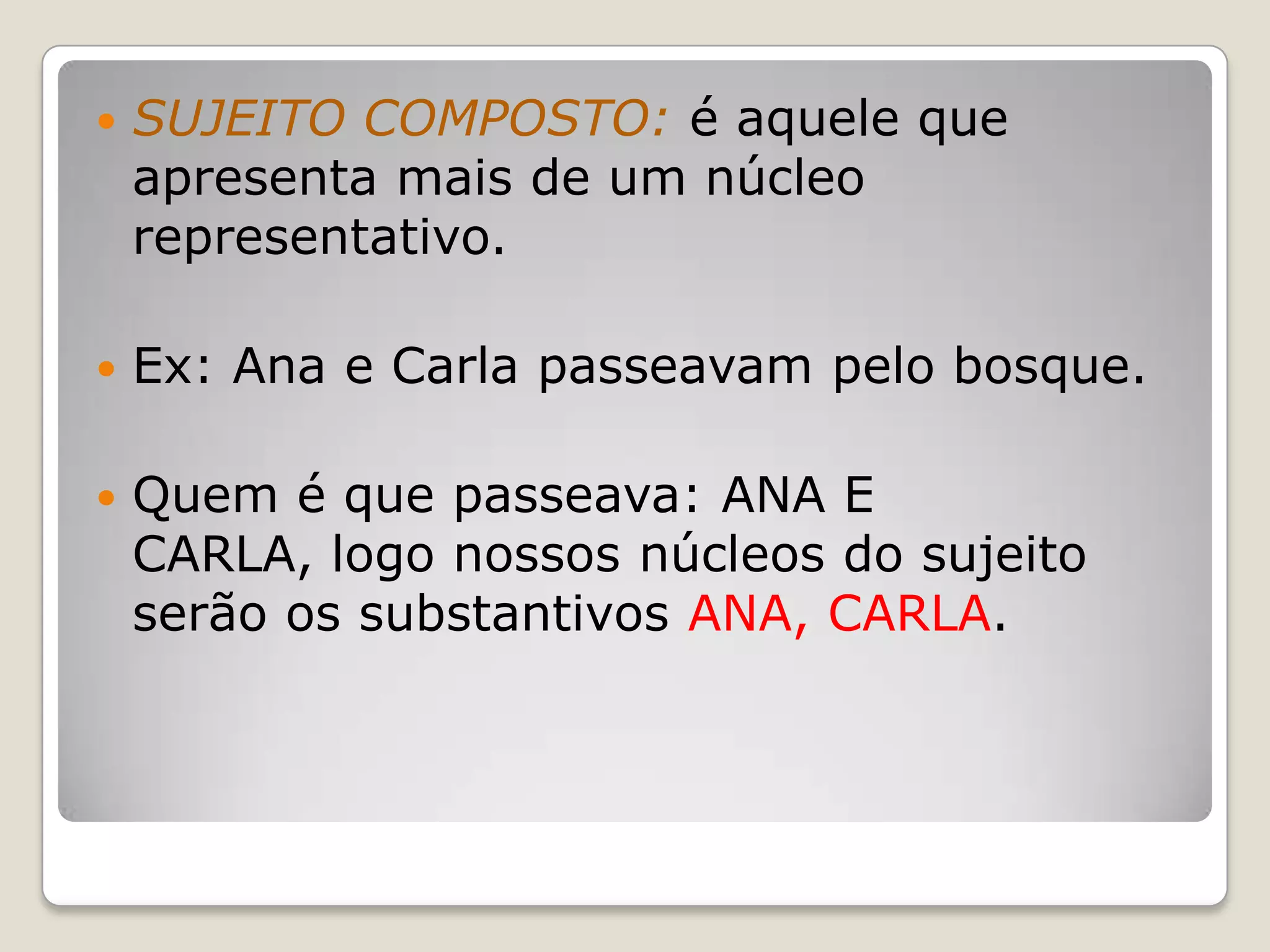 Tipos de sujeito | PPTX